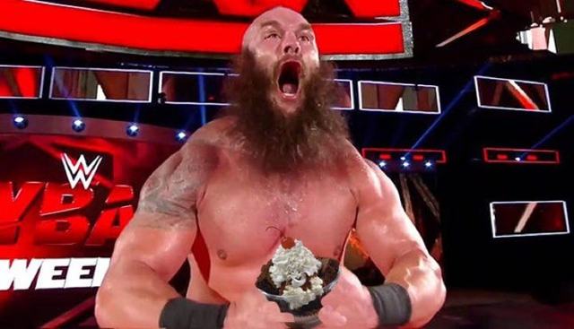 “I’m not finished with you,” Strowman hollers at half-eaten sundae