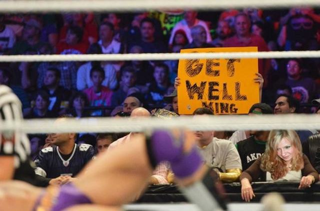 Attractive female at ringside presumed to be wrestler’s wife or mistress