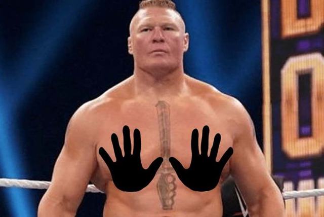 Lesnar wins bikini contest after borrowing wife’s outfit
