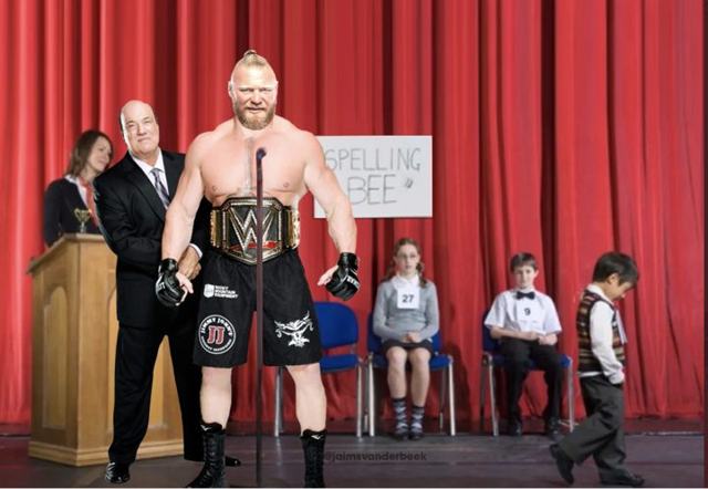 Lesnar dominates competition at spelling bee