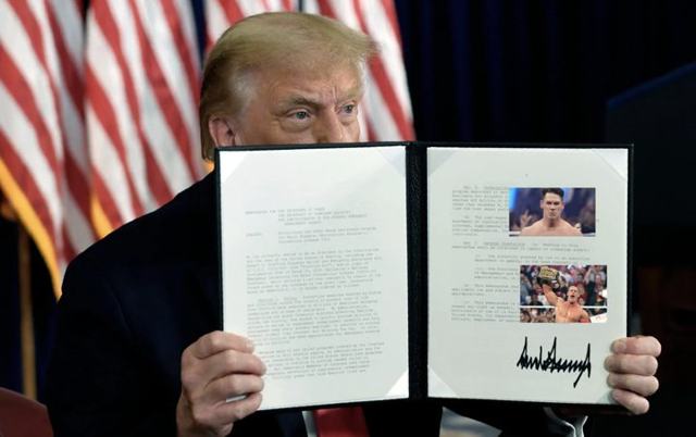 Trump signs executive order demanding Cena turn back babyface