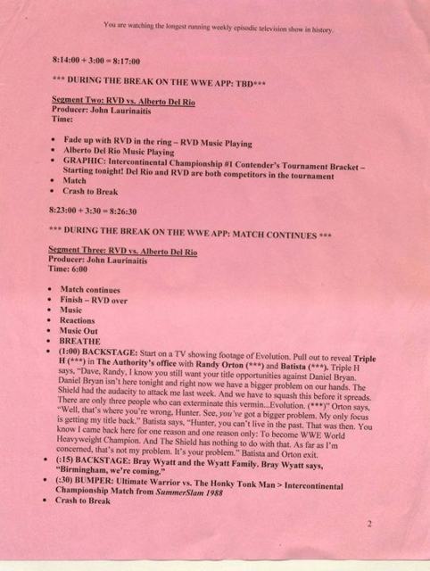 Leaked WWE script reveals pro wrestling may be rigged