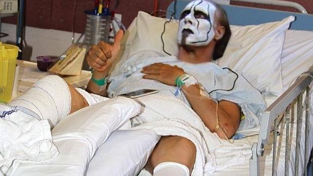 Sting hospitalized after dropping Rollins statue on foot