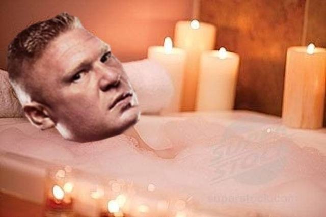 Lesnar soothes pre-match jitters with candlelit bubblebath