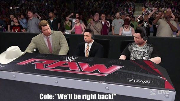 Ultra-realistic WWE 2K16 game features mid-match commercial breaks