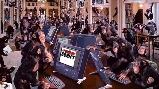 Amid declining ratings, WWE replaces writing staff with infinite number of monkeys
