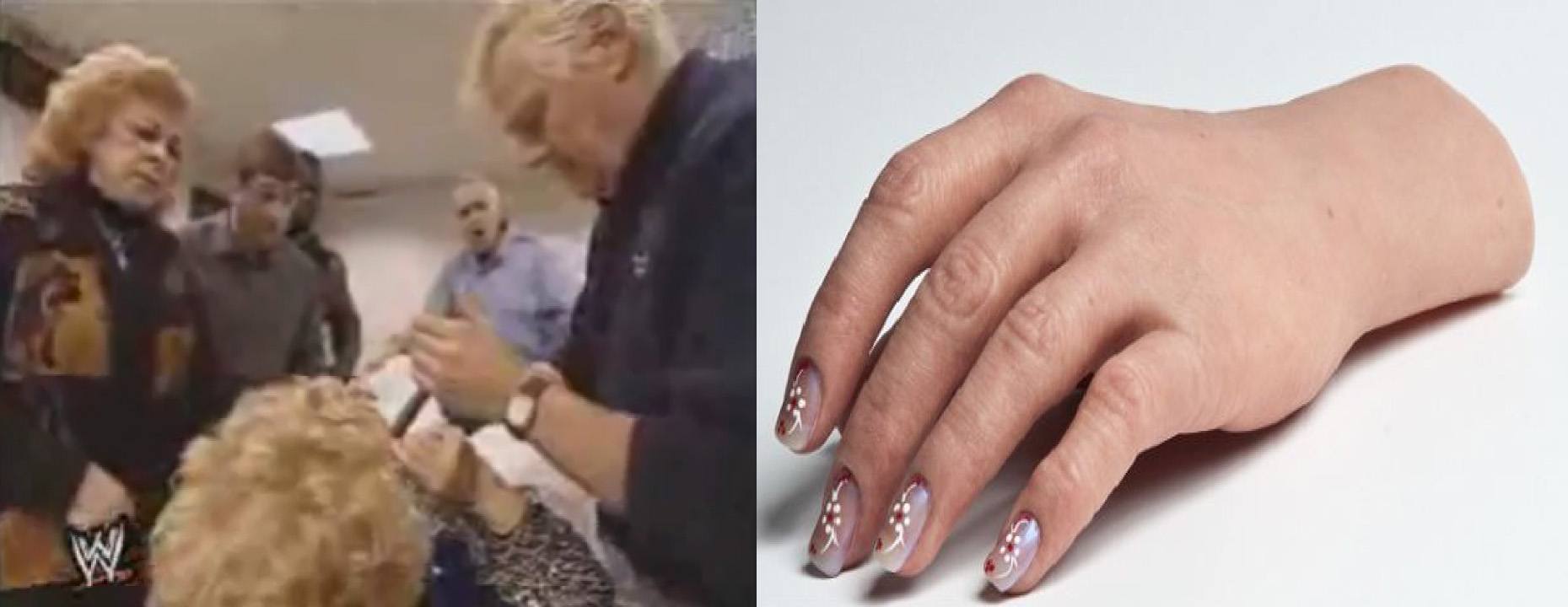 Mae Young’s baby hand all grown up now