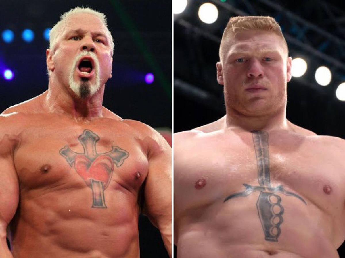 Lesnar and Steiner argue over whose chest tattoo is uglier
