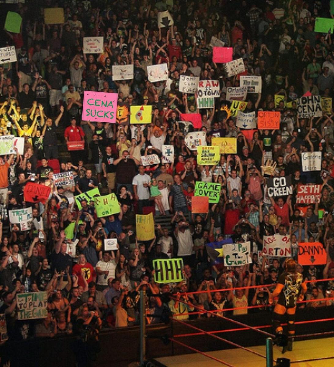 Grown man spends all day making “Cena Sucks” sign