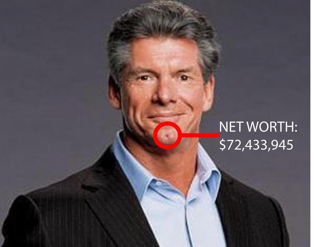 Vince McMahon’s chin dimple is wealthier than you