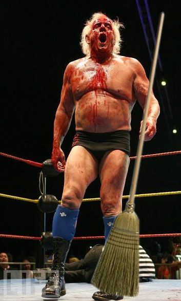 Long-awaited Flair vs. Broomstick match fails to live up to hype