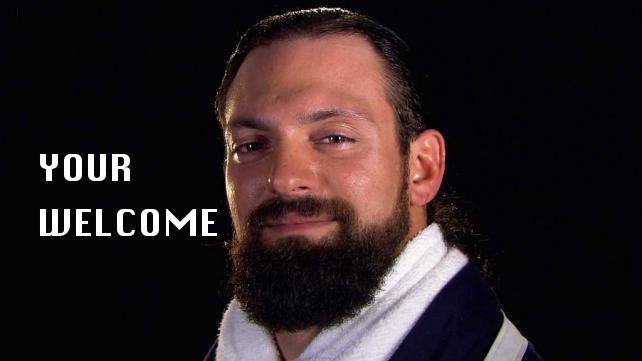 Sandow misspells own catchphrase as “Your Welcome”