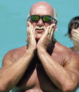 Hogan’s hairline recedes to waistline