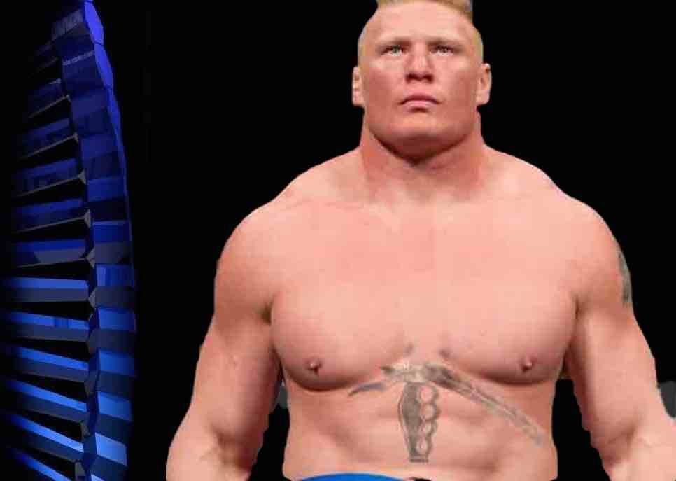 Lesnar’s chest tattoo goes flaccid