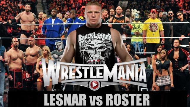 WrestleMania main event to feature Lesnar versus entire roster