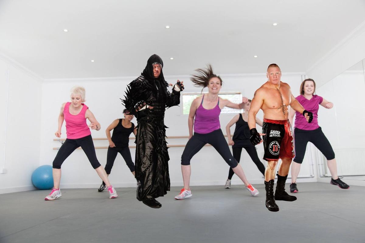 Lesnar and Undertaker awkwardly show up for same Zumba class