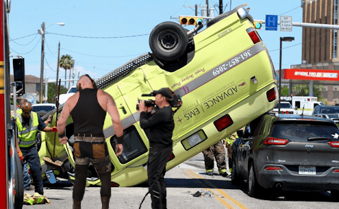 Strowman’s FitBit vibrates as he reaches daily ambulance-destruction quota