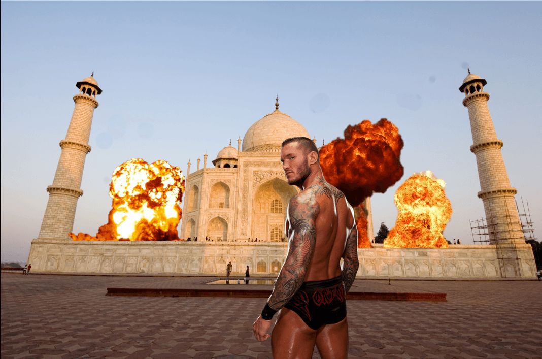 Randy Orton burns down Taj Mahal