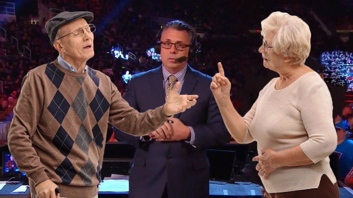 WWE replaces Graves and Young with bickering elderly spouses, nobody notices