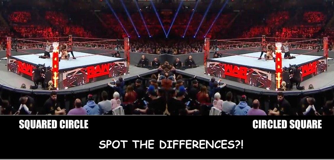 Did you notice? WWE replaced all its squared circles with circled squares