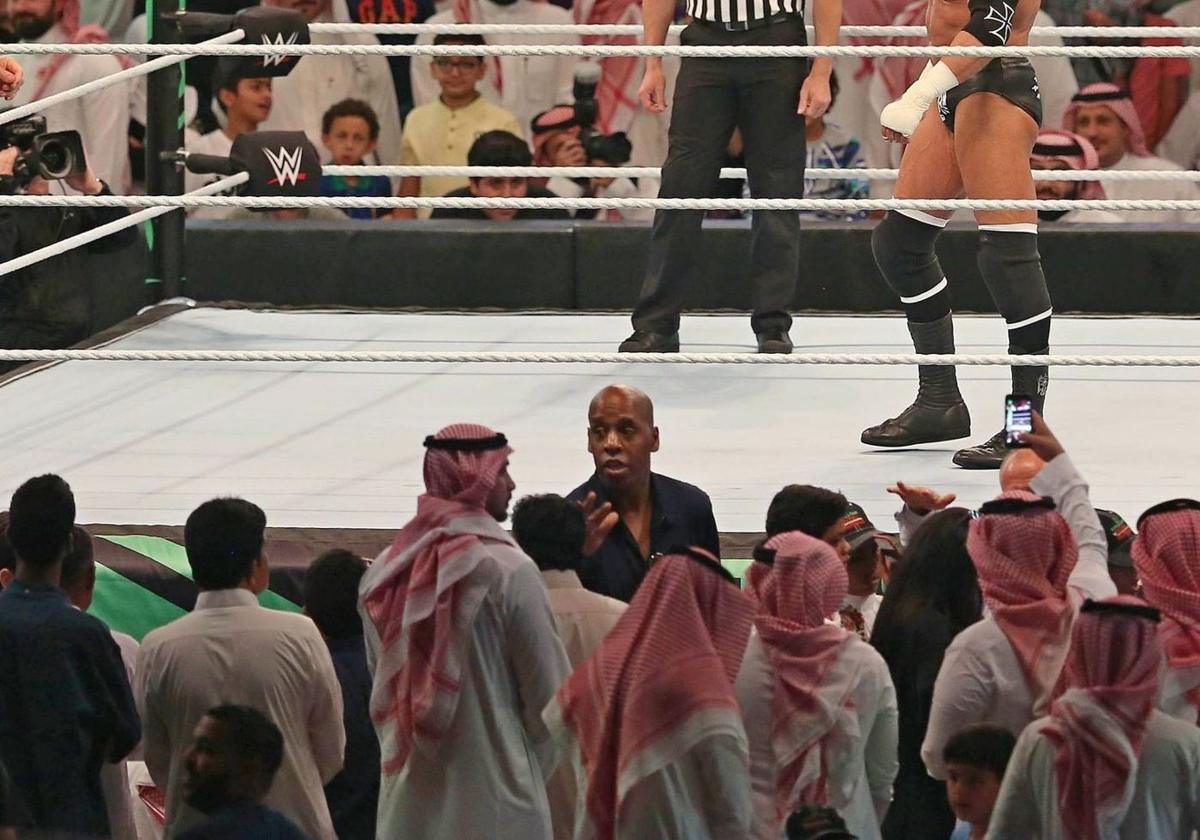 Saudi prince with $50K ringside sofa looking forward to not paying attention to WWE Crown Jewel
