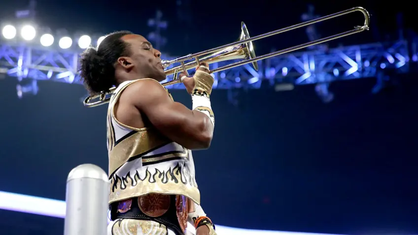 Xavier Woods plays 200-year-old crystal trombone from Library of Congress