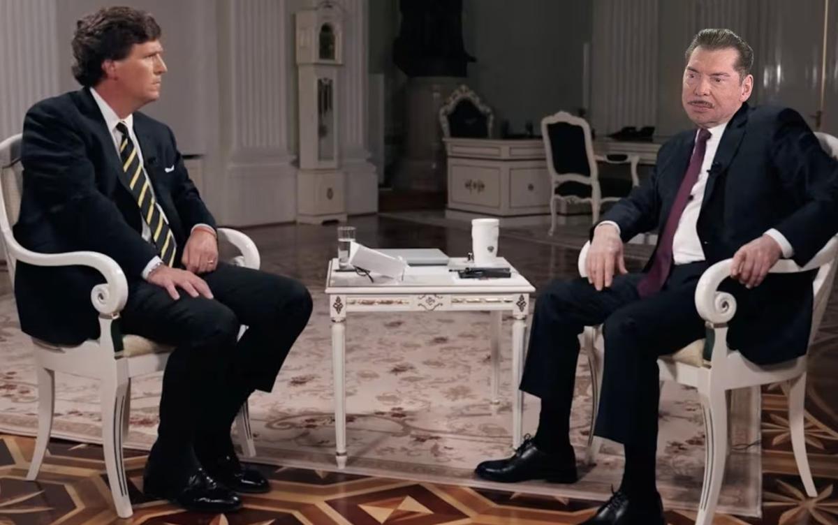 Tucker Carlson gets exiled Vince McMahon to speak “quite frankly” about “things of that nature”